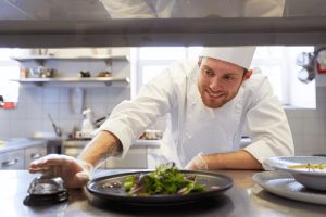 Chef de Partie Serving Food